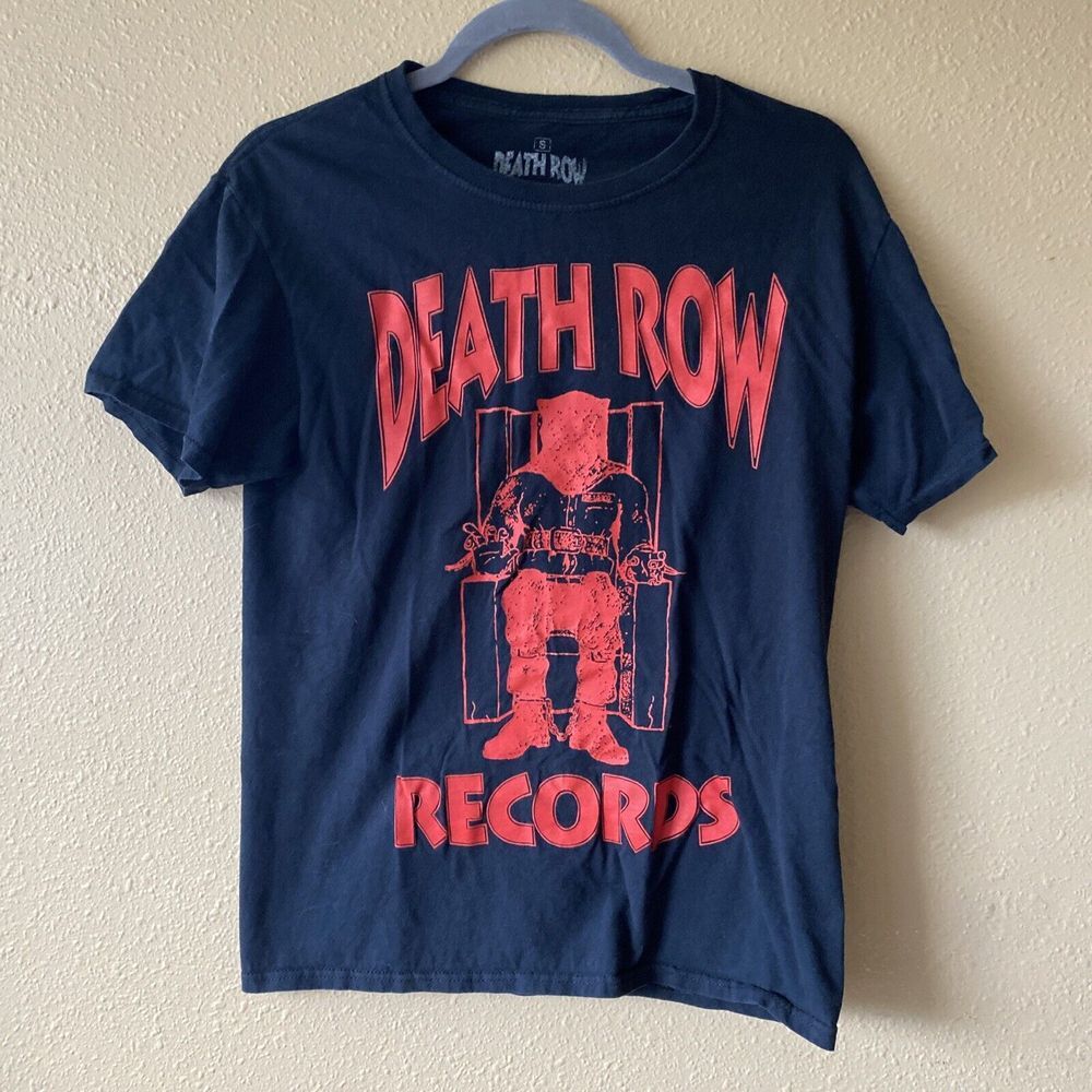 Death Row Records T-Shirt Adult Small Black w/ Red Logo Dre Suge Hip Hop Rap 90s